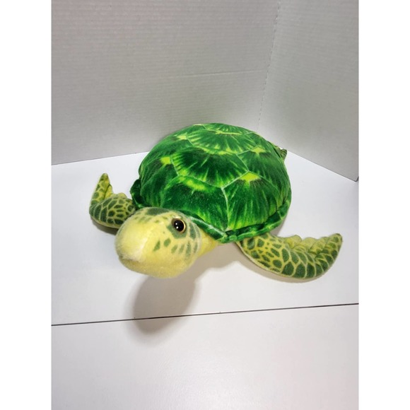 Tiger Tale Toys Plush 20” Giant Green Turtle Children's Soft Animal Stuffed - Picture 2 of 10